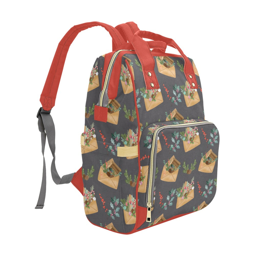 Letters To Santa Nappy Bag Multi-Function Diaper Backpack/Diaper Bag