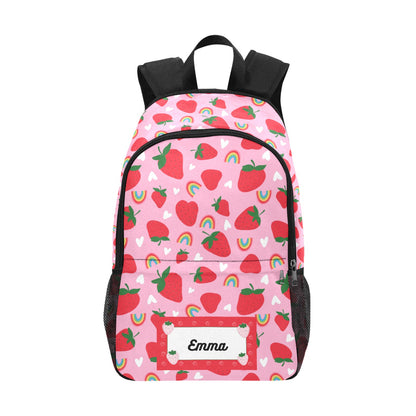 Personalised School Bag with Unique Patterns - Fruit Strawberry