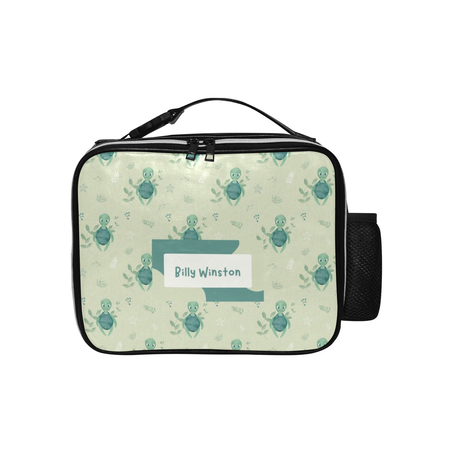 Personalised Insulated Lunch Bag with Child's Name - Turtle Tortoise