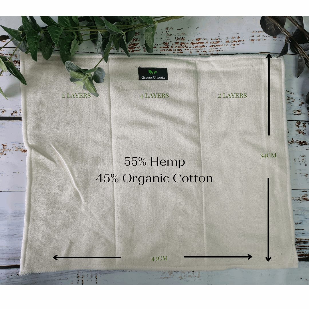 Green Cheeks Hemp Cotton PreFold TriFold