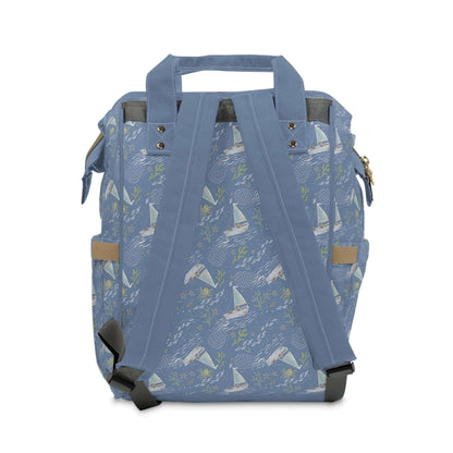 Fashionable nautical diaper backpack for moms and dads