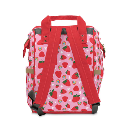 Pink & Fruity Multi-Function Baby Changing Backpack Bag