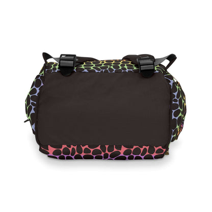 Rainbow Animal Print Baby Changing Bag Rucksack