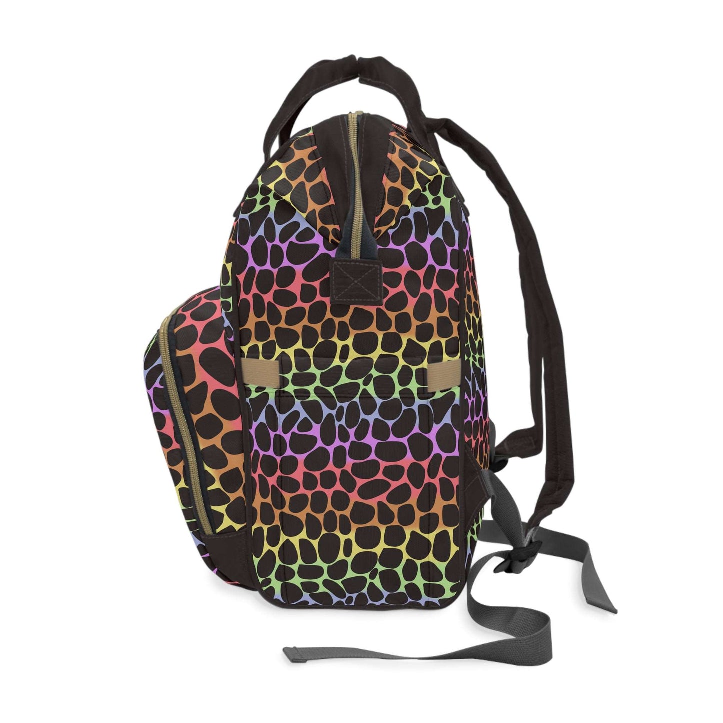 Rainbow Animal Print Baby Changing Bag Rucksack