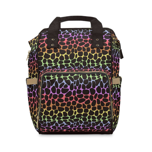 Rainbow Animal Print Baby Changing Bag Rucksack