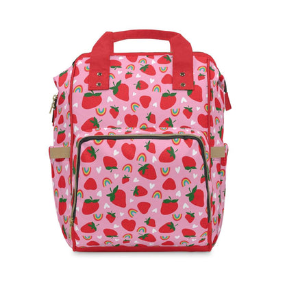 Pink & Fruity Multi-Function Baby Changing Backpack Bag