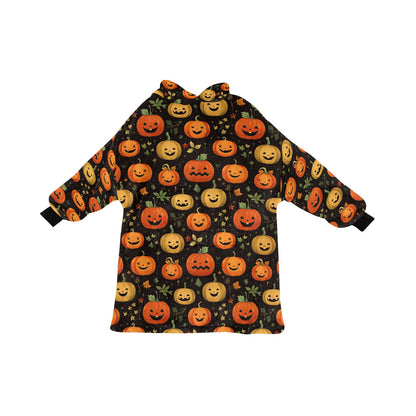 Jack O Pumpkin Halloween Family Hooded Blanket