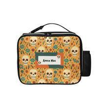 Load image into Gallery viewer, Personalised Insulated Lunch Bag with Child&#39;s Name - Skull Candy
