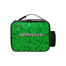 Load image into Gallery viewer, Personalised Insulated Lunch Bag with Child&#39;s Name - Minecraft
