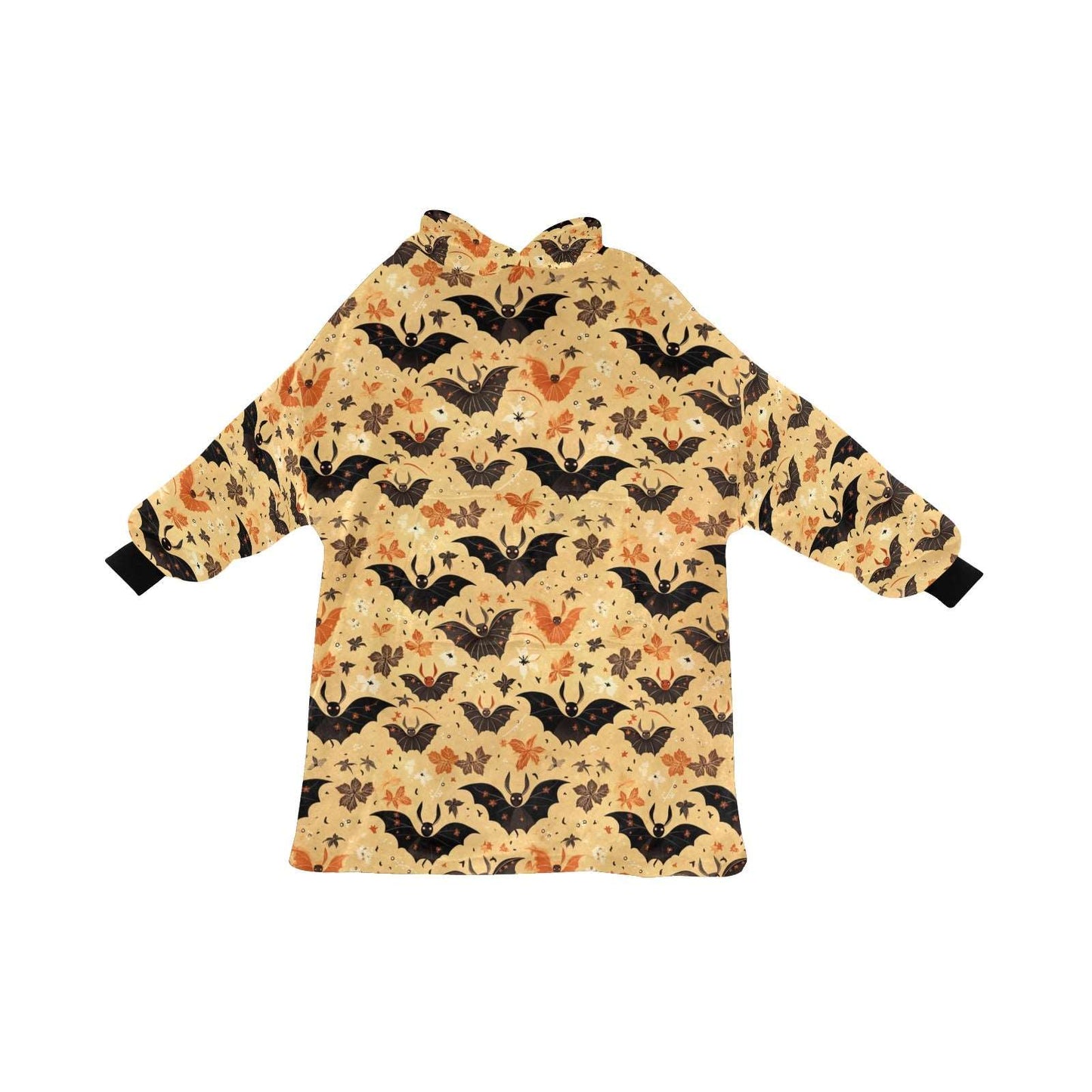 Embrace the Halloween season with our bat print hooded fleece warm blanket, offering comfort and style during eerie movie nights