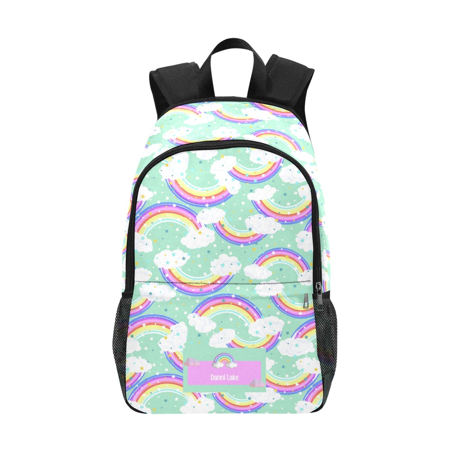 Personalised School Bag with Unique Patterns - Rainbow