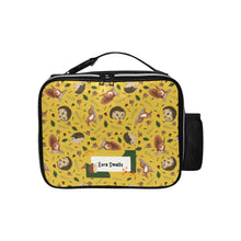Load image into Gallery viewer, Personalised Insulated Lunch Bag with Child&#39;s Name - Autumn Hedgehogs
