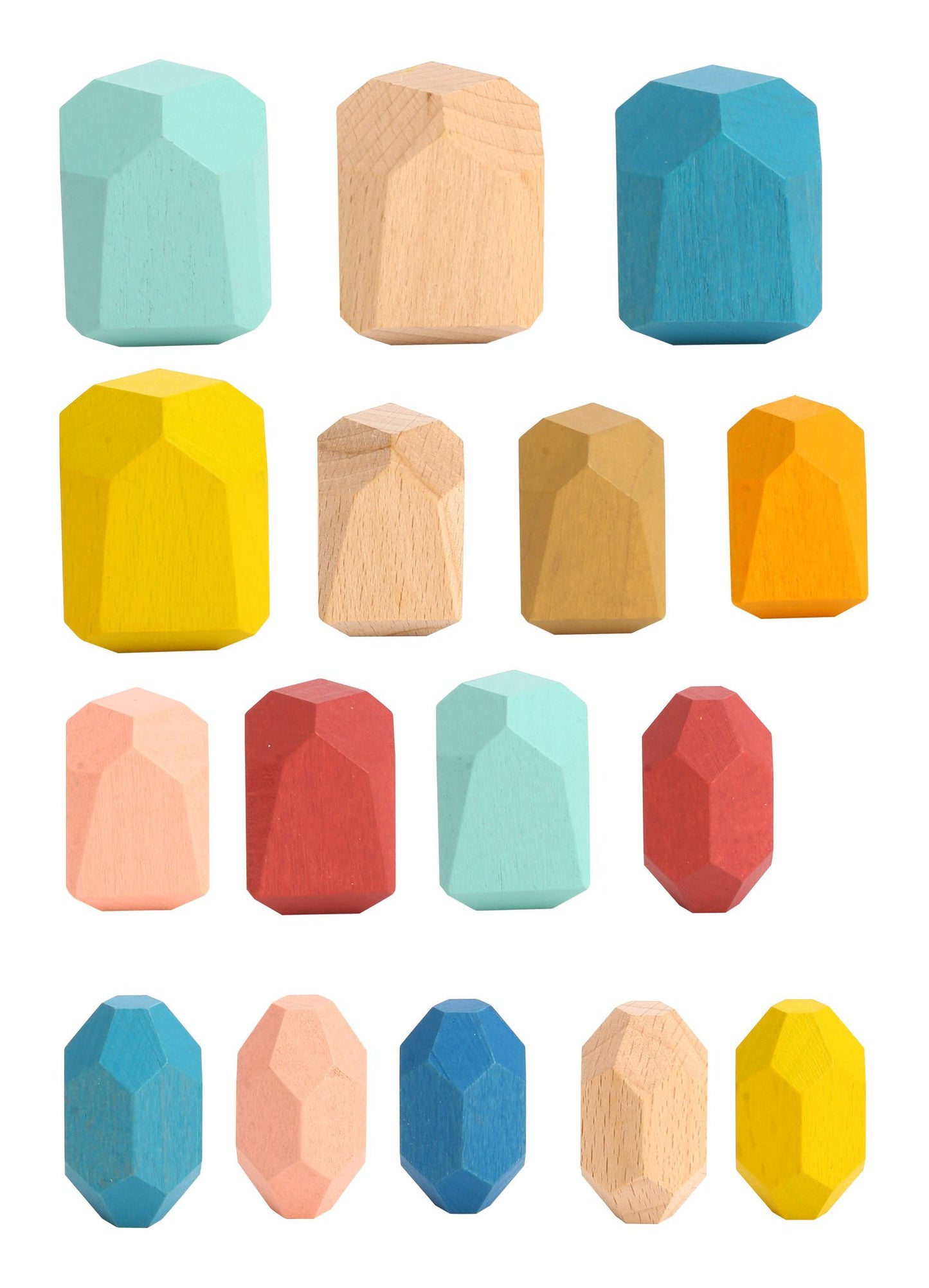 Wooden Stacking Stones by Tooky Toy Montessori Learning