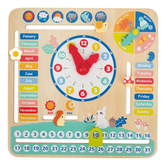 Tooky Toy - Wooden Montessori Calendar - Daily Planner