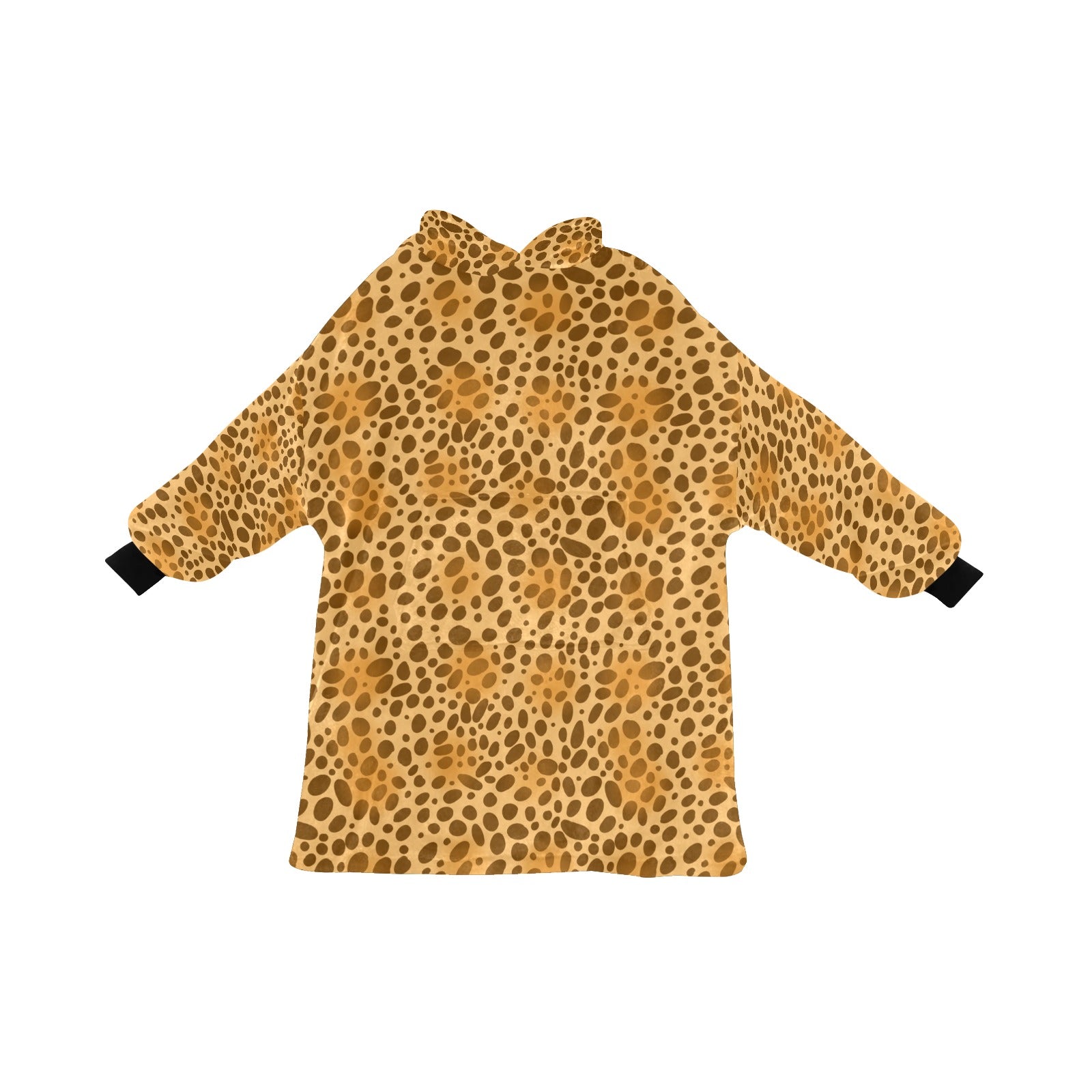 Leopard print fleece hooded blanket - Stay warm and trendy with this stylish and cozy fleece blanket featuring a striking leopard print pattern.