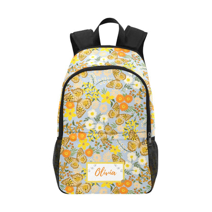 Personalised School Bag with Unique Patterns - Butterfly Floral