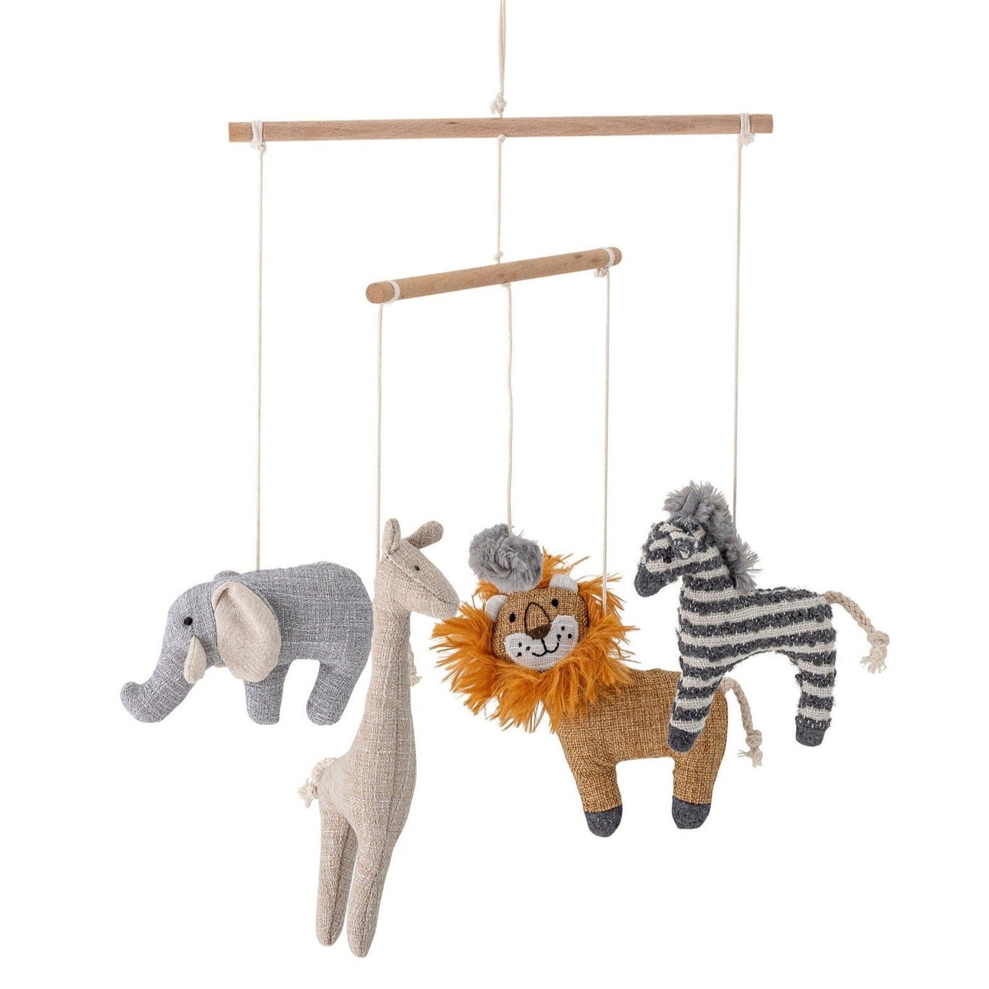 Alois Safari Animal Cot Mobile - with elephant, lion, giraffe and zebra