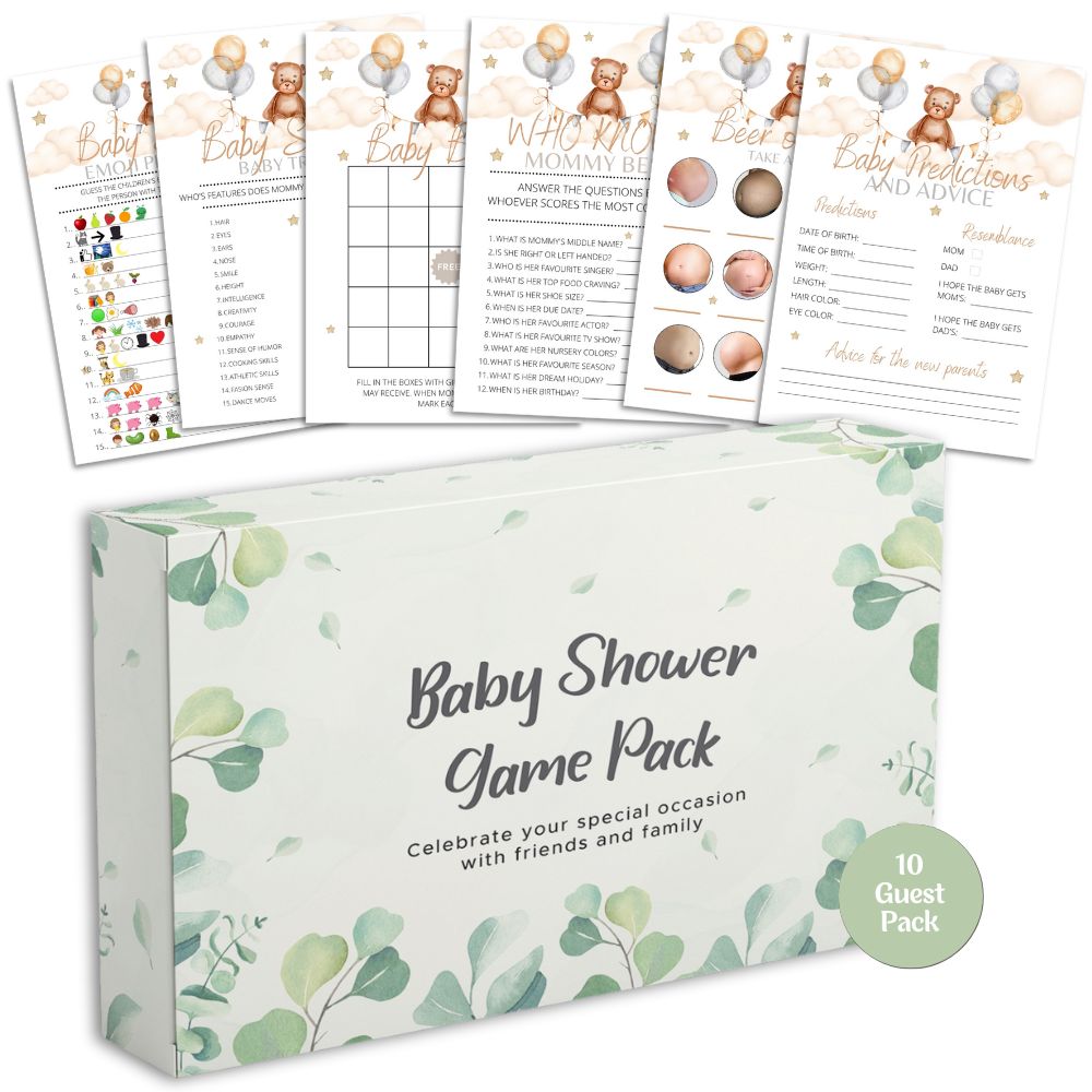 Baby Shower Games, Teddy Themed