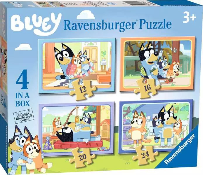Bluey Jigsaw Puzzle - 4 Puzzles in The Box