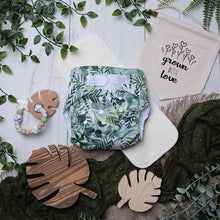 Load image into Gallery viewer, Botanical Easy To Use Velcro Cloth Nappy
