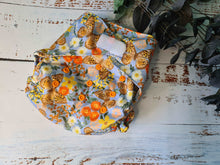 Load image into Gallery viewer, Green Cheeks Two Part Cloth Nappy in Butterfly Vintage Print
