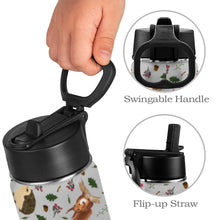 Load image into Gallery viewer, Childrens Water Bottle with Straw Stainless Steel
