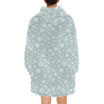 Snowflake Winter Hooded Blanket Oodie