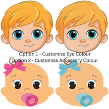 Load image into Gallery viewer, Change the eye colour or accessory colour Customised Baby Teeth Keepsake Box
