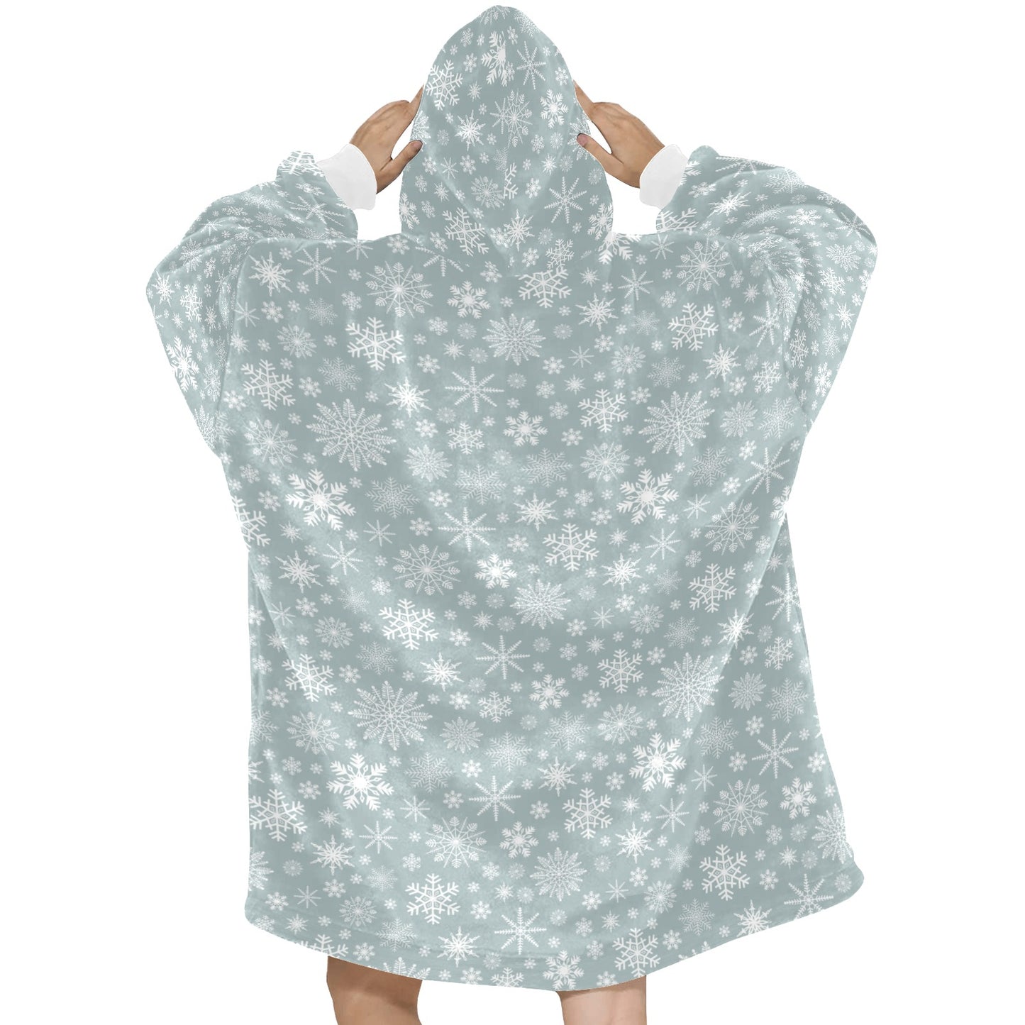 Snowflake Winter Hooded Blanket Oodie