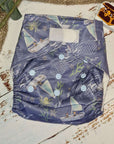Green Cheeks Cloth Hemp Reusable Nappy in a nautical print