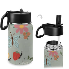 Load image into Gallery viewer, Kids Stainless Steel Water Bottle with Straw 350ml
