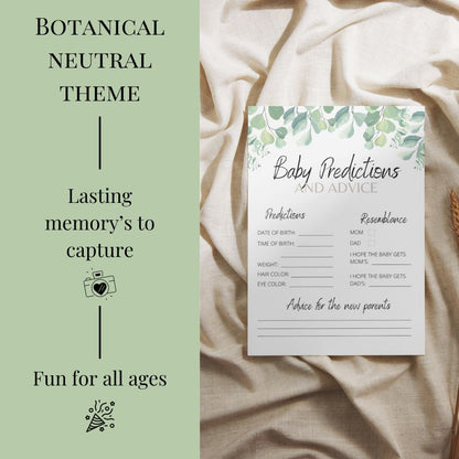 Botanical Gender Neutral Baby Shower Games