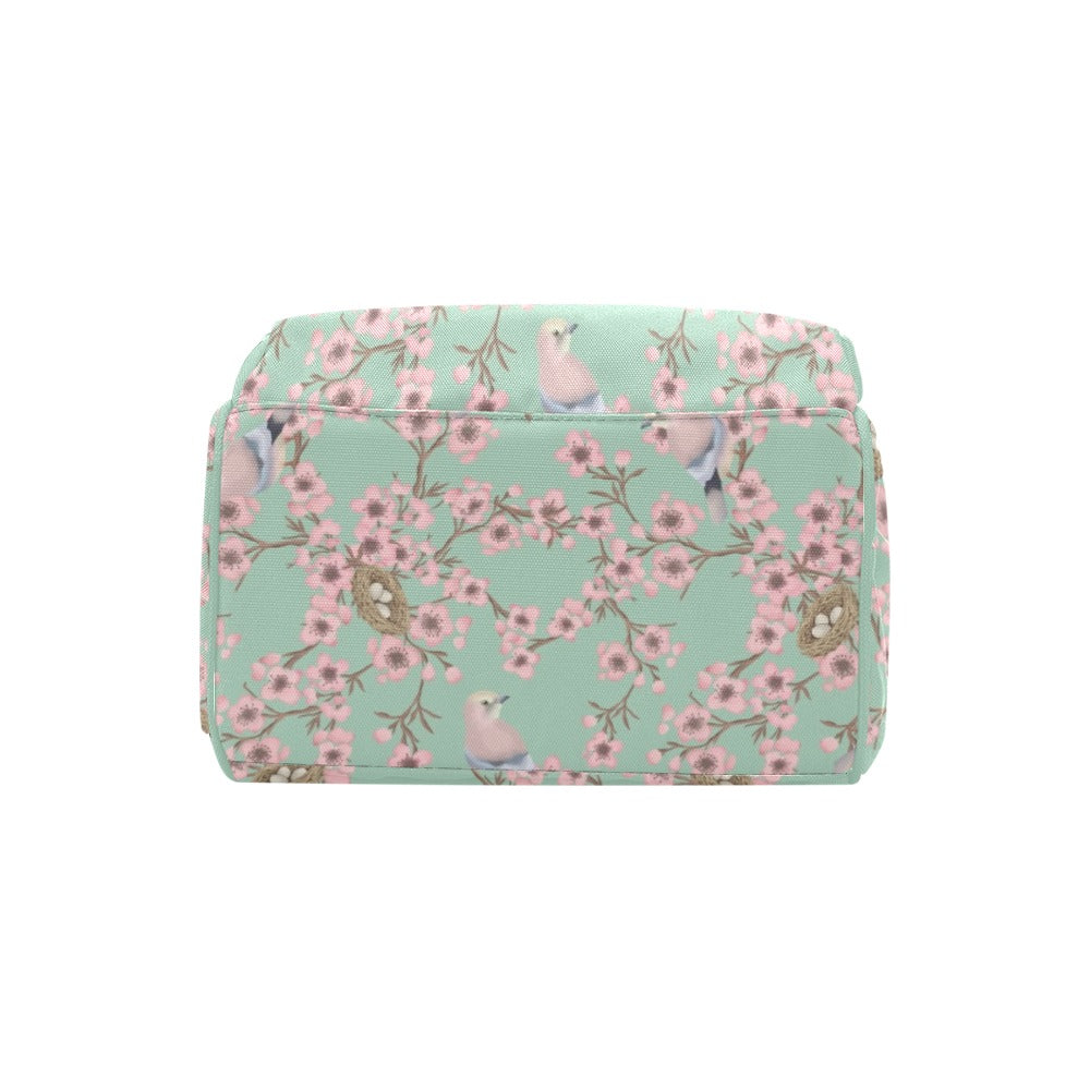 Bottom of Green Cheeks Cherry Blossom Changing Bag