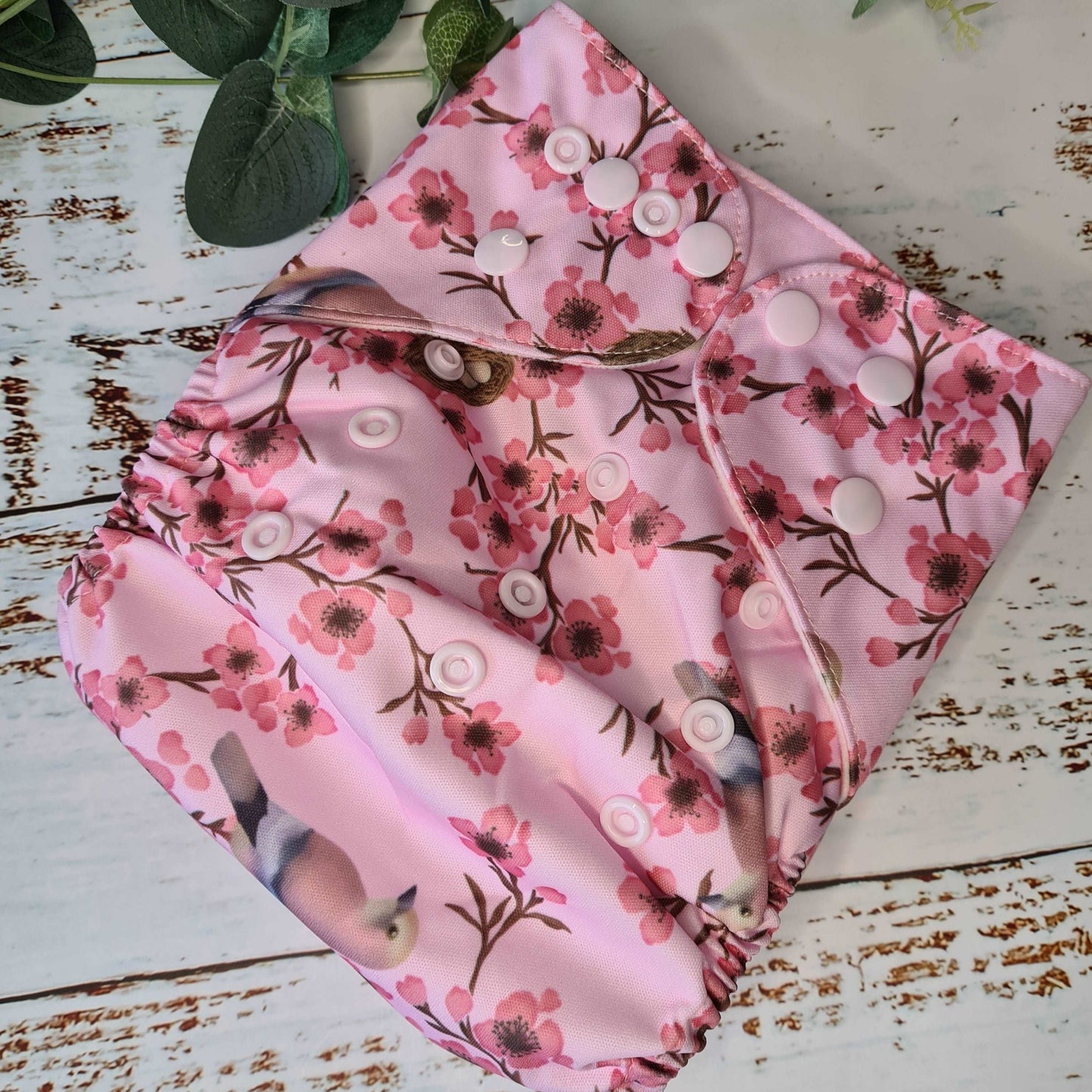 Green Cheeks Pink Cloth Hemp Reusable Nappy