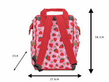 Load image into Gallery viewer, Pink &amp; Fruity Multi-Function Baby Changing Backpack Bag
