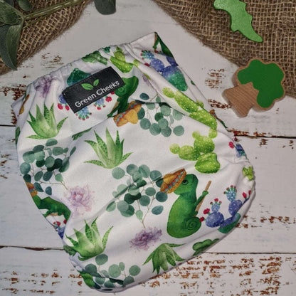 Boy George Green Cheeks Chameleon Reusable Cloth Nappy