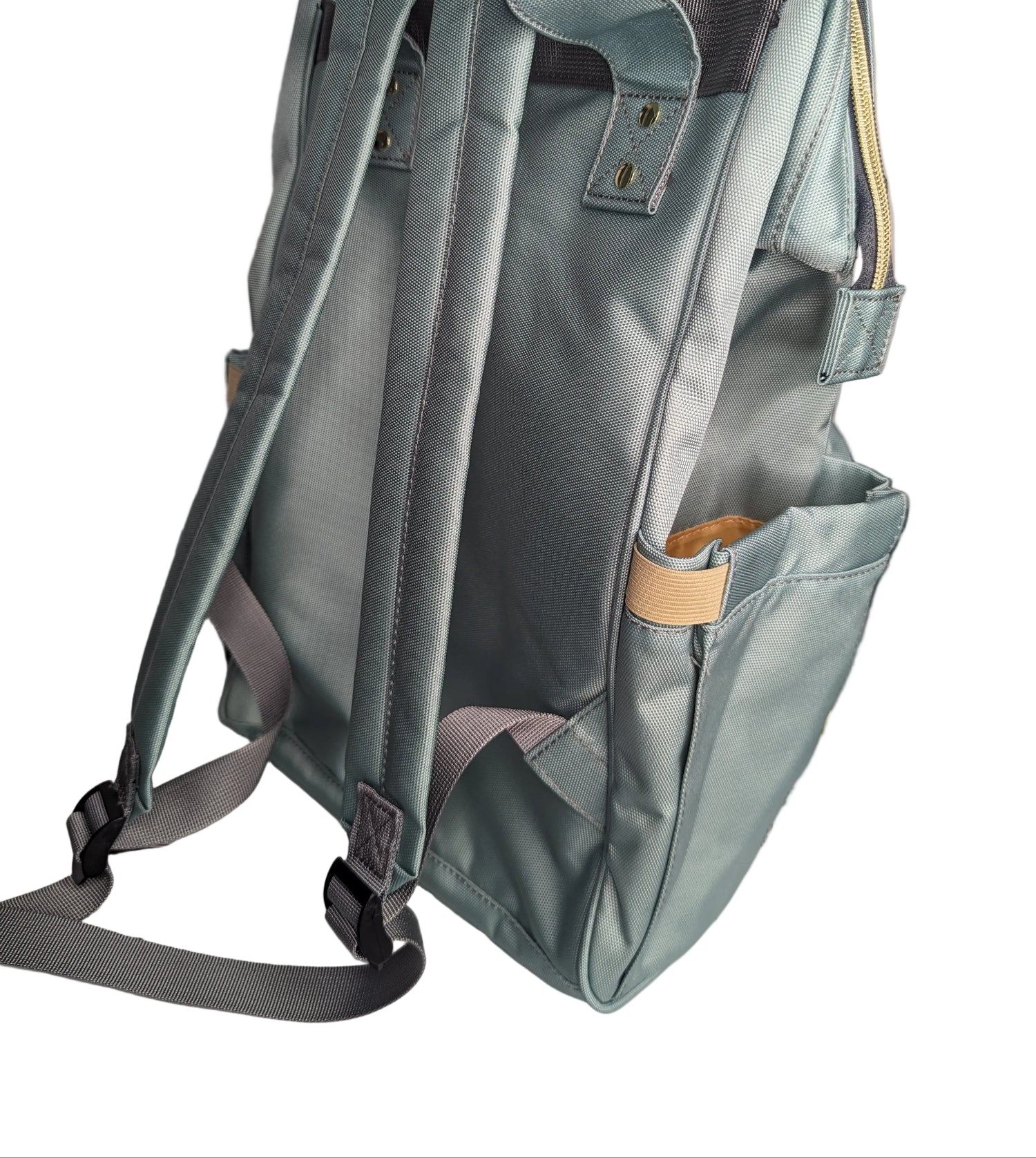 Mint green baby changing bag back