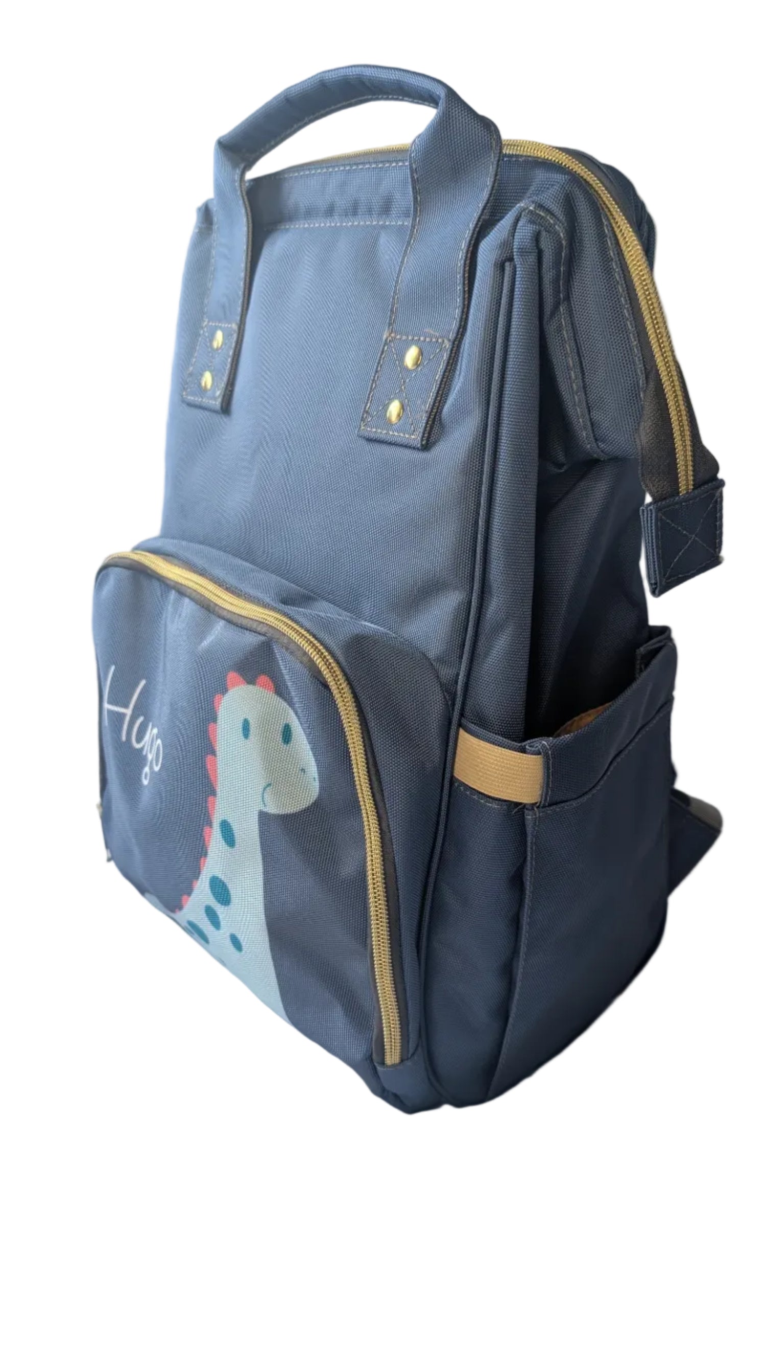 Personalised Blue Dinosuar Bursery Bag