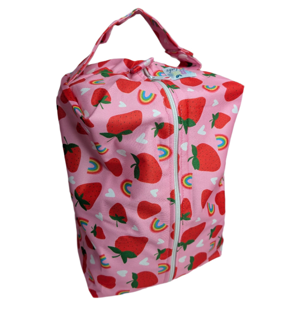 Pink Strawberry Wet Bag for Swimming