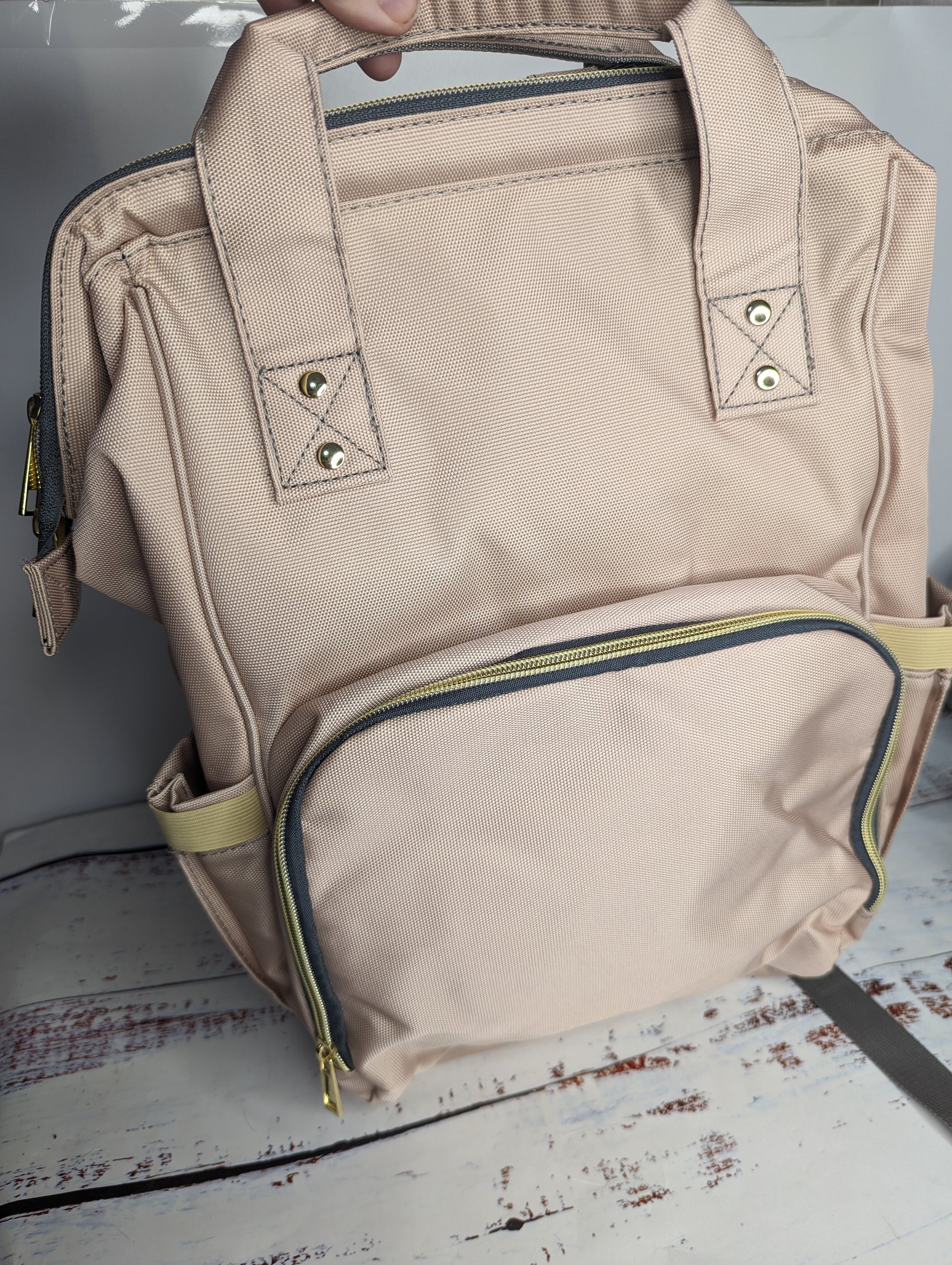 Vintage pink baby bag