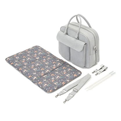 Baby Bag Grey with Cot