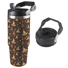 Load image into Gallery viewer, Stainless steel water bottle with Hocus Pocus, featuring vibrant and unique design exclusive to Green Cheeks.
