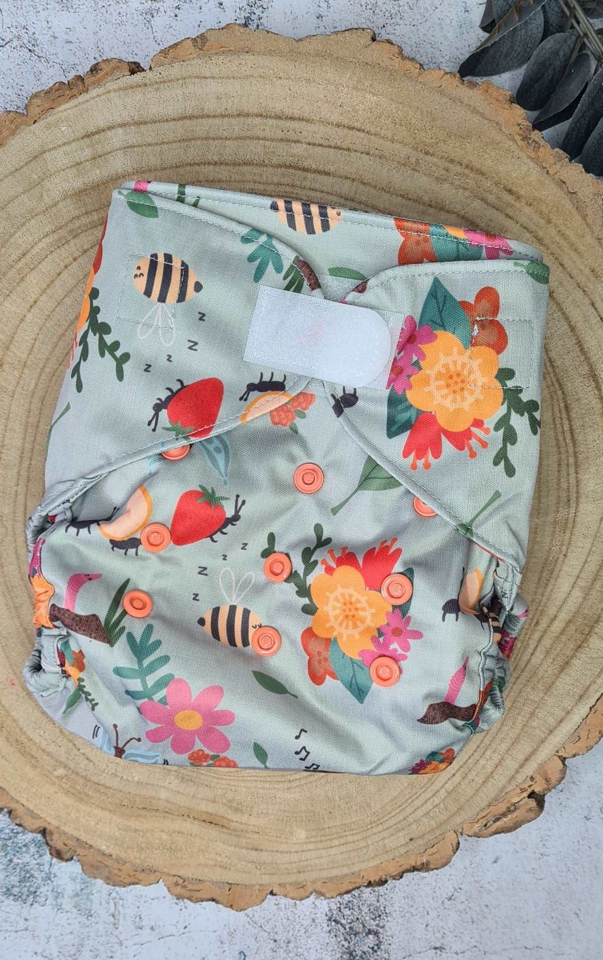 All In Two Insects Cloth Nappy with Velcro