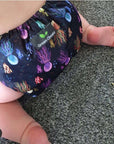 Squid Jellyfish Sea Ocean Cloth Diaper Green Cheeks