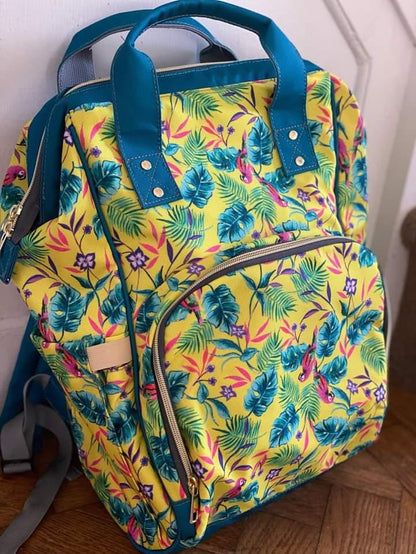 Tropical Yellow Baby Changing Bag