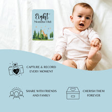 Load image into Gallery viewer, Cute Baby next to Milestone Card

