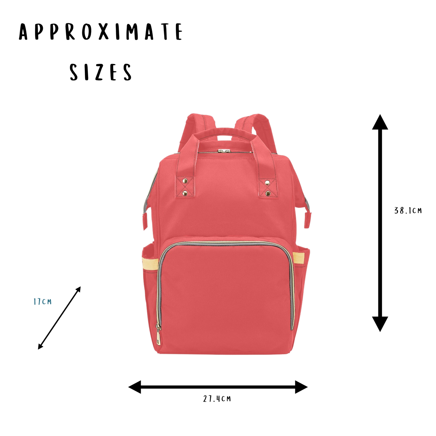 Red Poppy Baby Changing Bag -  Multi-Function Diaper Backpack/Nappy Bag