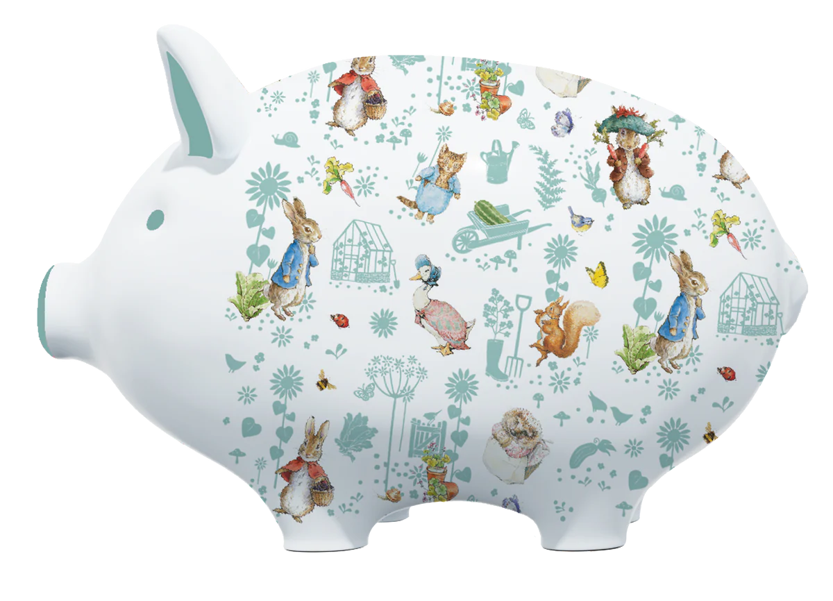 Tilly-Pig Ceramic Money Box for Kids Savings - The World of Peter Rabbit and Friends