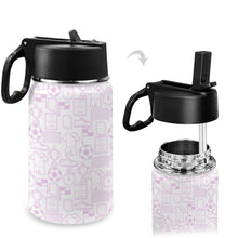 Load image into Gallery viewer, Kids Stainless Steel Water Bottle with Straw 350ml
