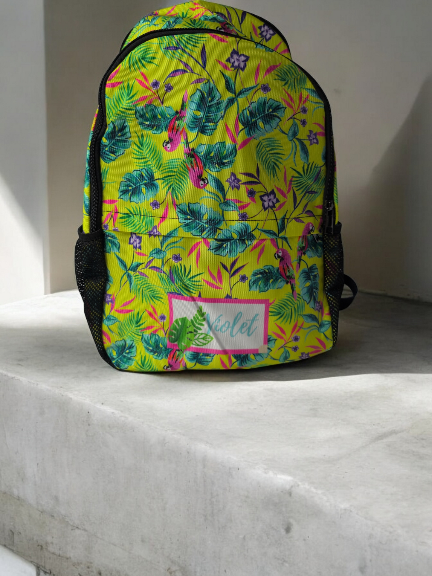 Tropical Personalised School Bag